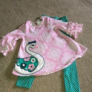 Pink Swan pants set
